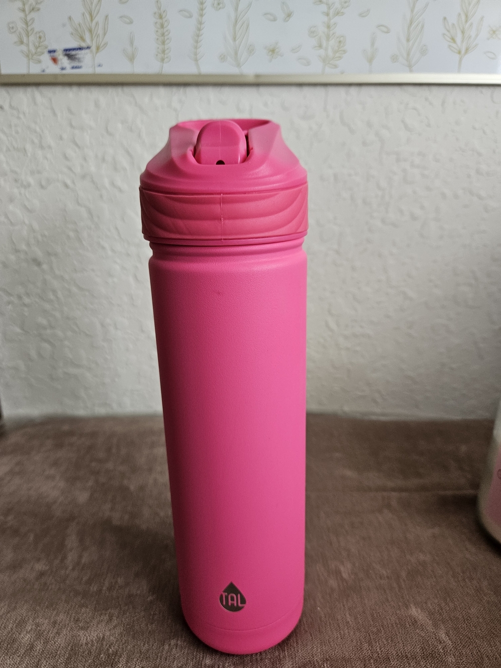 TAL 26 oz Stainless Steel Insulated Water Bottle Pink Flip Straw Lid